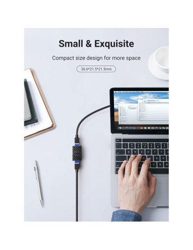 Acoplador Extensor Ethernet UGREEN RJ45 Hembra a Hembra 5 Pcs