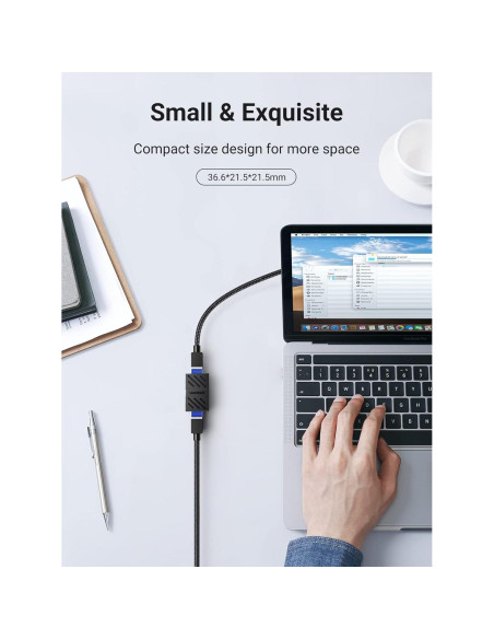 Acoplador Extensor Ethernet UGREEN RJ45 Hembra a Hembra 5 Pcs