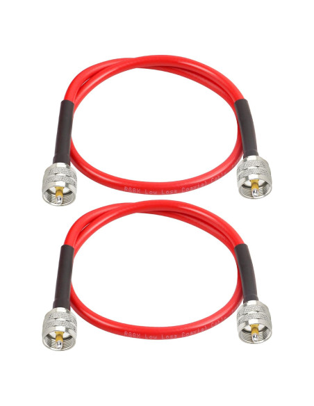 Cable Coaxial RG8X MOOKEER 2ft PL259 Macho a Macho 50 Ohm