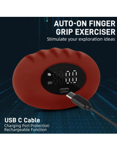 Probador de Fuerza de Agarre Koiernr 180kg Ergonómico Rojo 2