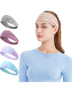 Cinta deportiva Shulemin para mujer, 24cm, absorbe sudor 2