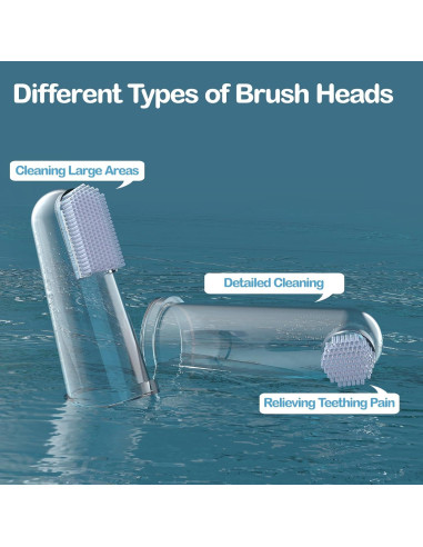 Cepillo de Dedo para Bebés Dearlomum - 2 Piezas Silicona