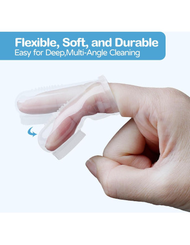 Cepillo de Dedo para Bebés Dearlomum - 2 Piezas Silicona