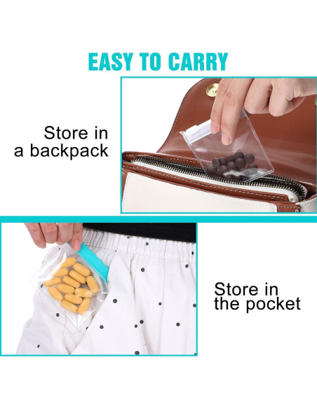 12 Bolsas de Almacenamiento Reutilizables Ptwola 7.8x7.3cm