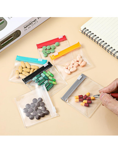 12 Bolsas de Almacenamiento Reutilizables Ptwola 7.8x7.3cm