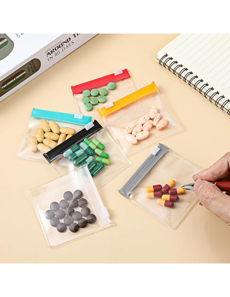 12 Bolsas de Almacenamiento Reutilizables Ptwola 7.8x7.3cm