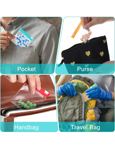 12 Bolsas de Almacenamiento Reutilizables Ptwola 7.8x7.3cm