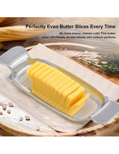 Cortador de Mantequilla y Queso Smrtcol - Aluminio Antiadherente 20x6.7cm