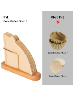 Soporte para Filtros de Café Jumperlay Madera Nogal y Latón 40pcs 2