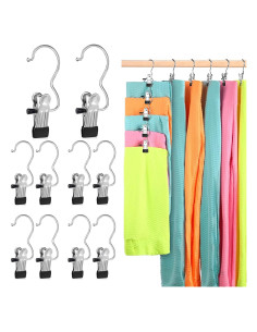 Perchas de Metal WAYDA para Pantalones y Leggings - Paquete de 10