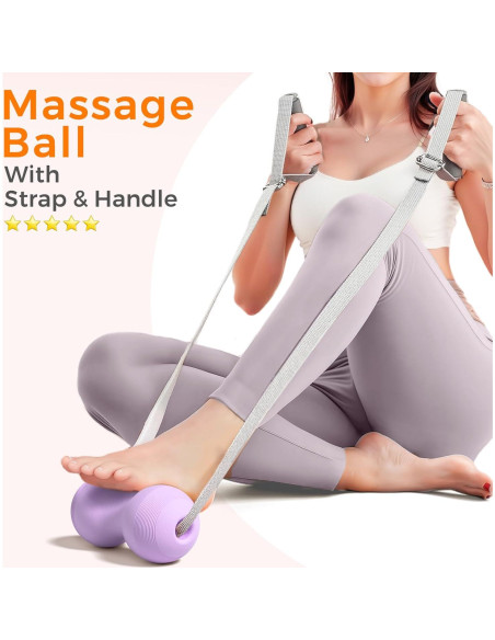 Bola de Masaje VICSKY con Correa Ajustable - Alivio Muscular
