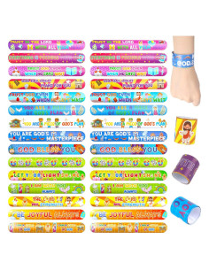 Pulseras de Chasquido Cristianas LOVESTOWN 48PCS 21.8x3cm