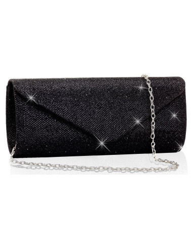 Bolso Clutch de Noche para Mujeres BBjinronjy - Brillo Elegante 23.4x4.8x9.9cm