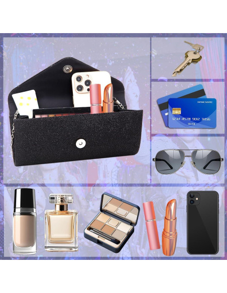 Bolso Clutch de Noche para Mujeres BBjinronjy - Brillo Elegante 23.4x4.8x9.9cm Bolso Clutch de Noche para Mujeres BBjinronjy - Brillo Elegante 23.4x4.8x9.9cm