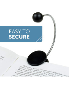 Luz de Lectura Clip On WITHit - LED Negra, Portátil y Ligera 2