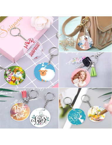 Kit de Llaveros DIY Cludoo 350 Pcs Acrílico Transparente