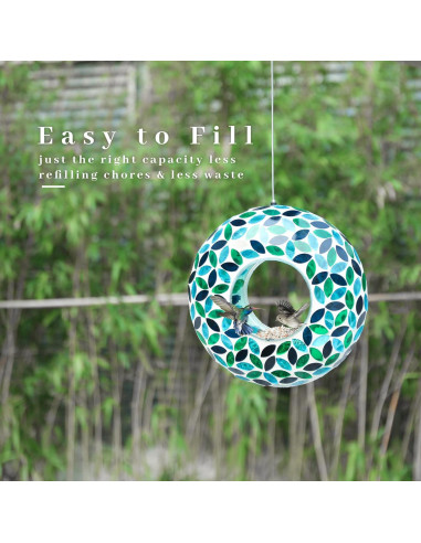 Comedero para Aves VCUTEKA Mosaico Colgante 25.4 cm Verde