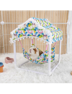 Hamaca Impermeable para Cobayas BESNEW 27x27cm Azul 2