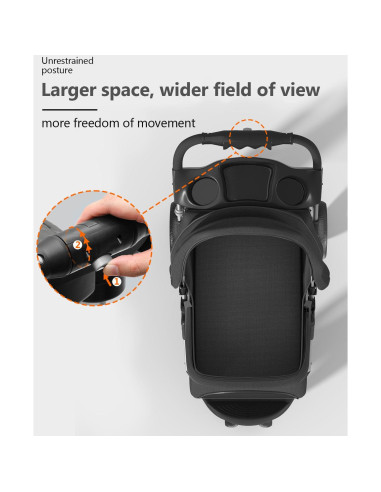 Carrito para Mascotas OS MOTOR 3 Ruedas Plegable Negro 15 kg