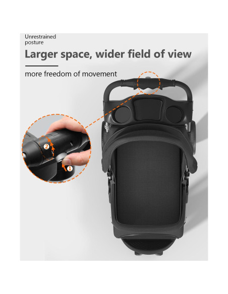 Carrito para Mascotas OS MOTOR 3 Ruedas Plegable Negro 15 kg