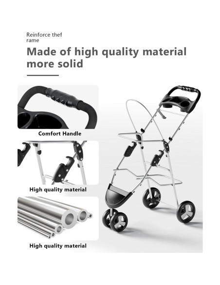 Carrito para Mascotas OS MOTOR 3 Ruedas Plegable Negro 15 kg