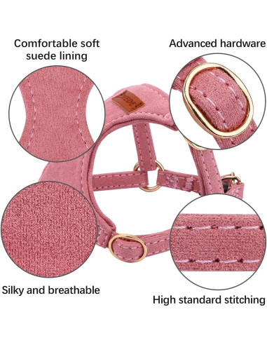 Arnés para Perros Chede XXS Rosa Antiguo Ajustable Sin Tirones