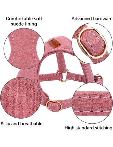 Arnés para Perros Chede XXS Rosa Antiguo Ajustable Sin Tirones