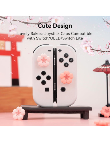 Tapas de Silicona GeekShare para Joystick Switch Sakura