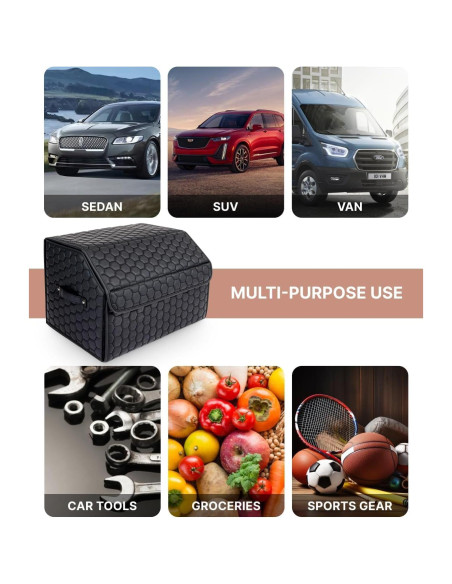 Organizador de Maletero Owleys 40L Plegable Negro 17.7"