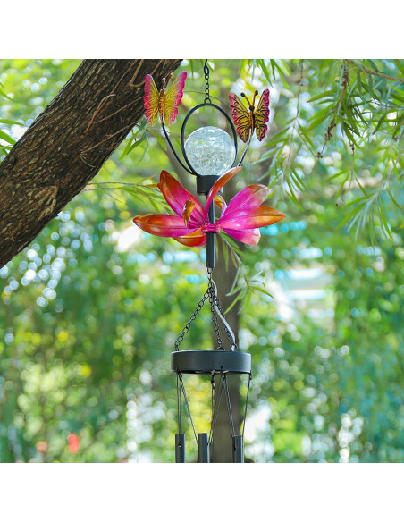 Campanas de Viento Solares Taman Mariposa 89 cm Decorativas