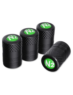 CKAuto Tapones de Válvula de Neumático Aluminio N2 - 4 Pcs