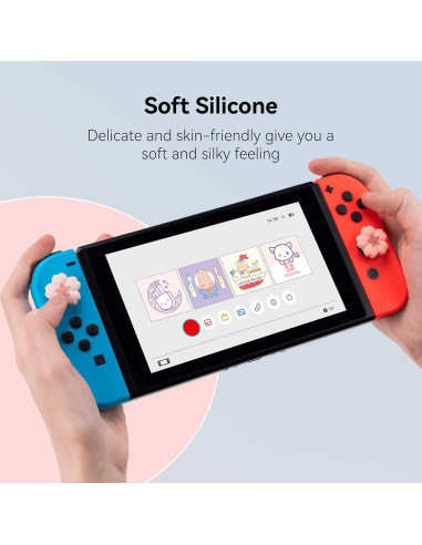 Tapas de Silicona GeekShare para Joystick Switch Sakura