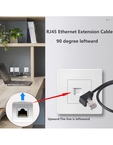 Cable de Extensión Ethernet RJ45 Macho/Hembra 50cm GELRHONR