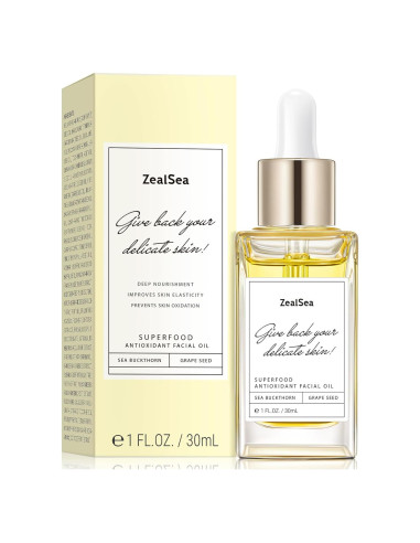 Aceite Facial Antioxidante ZealSea 29.57 ml - Hidratante y Suavizante