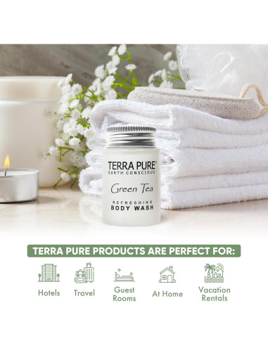 Gel de Ducha Terra Pure Té Verde 30 ml - 300 Piezas