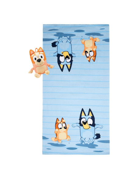 Juego de Toalla de Baño y Compañero de Agua Jay Franco - Bluey