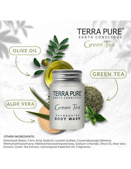 Gel de Ducha Terra Pure Té Verde 30 ml - 300 Piezas Gel de Ducha Terra Pure Té Verde 30 ml - 300 Piezas