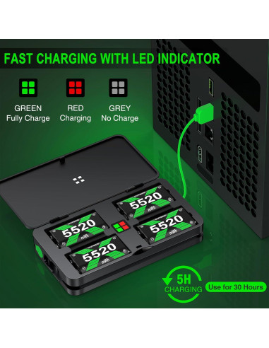 Paquete de Baterías Recargables DXKK para Xbox Series X/S