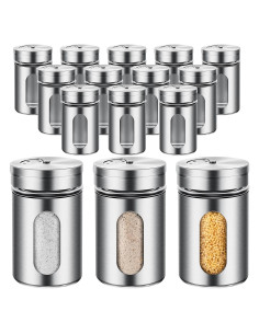 Set 12 Saleros y Pimenteros Dandat Acero Inoxidable 100 ml