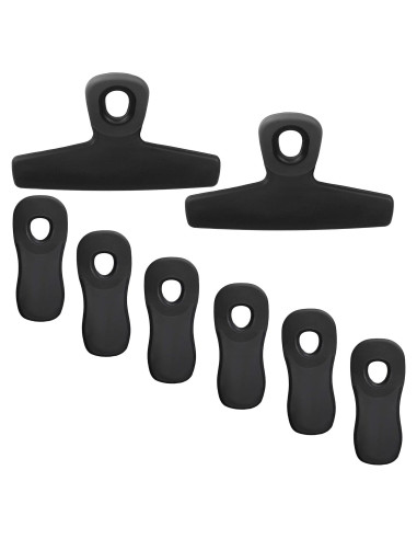 Clips para Bolsas COOK WITH COLOR - Paquete de 8, Negro