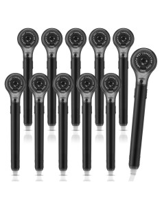 Paquete de 10 Bolígrafos Correctores Gersoniel 5 mm x 6 m Negro
