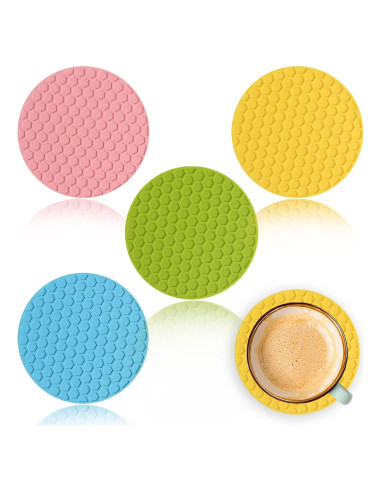 Paquete de 4 Abridores de Tarros de Goma Antideslizante