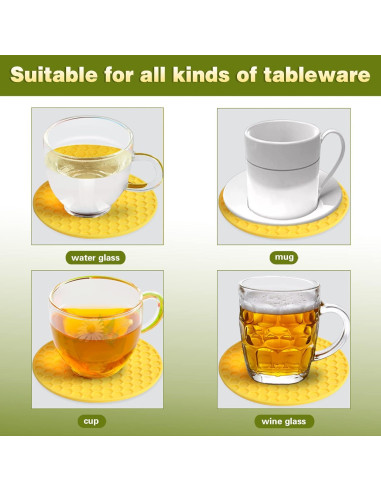 Paquete de 4 Abridores de Tarros de Goma Antideslizante