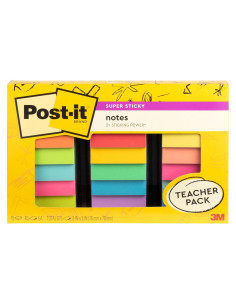 Post-it Notas Super Adhesivas 7.6x7.6cm Colores Variados 15 Bloc