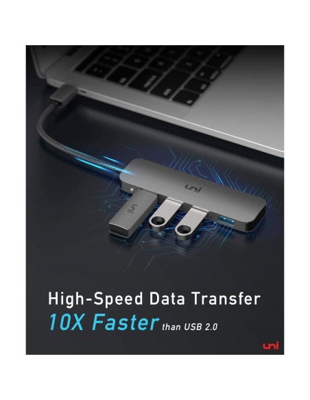 Adaptador USB C a 4 USB A uni, Hub Thunderbolt 3/4 50g