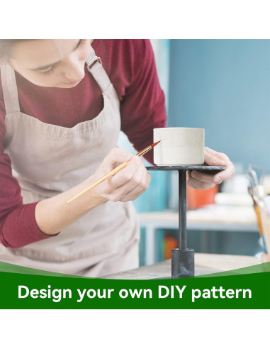 Macetas Cerámicas ZOUTOG para Suculentas 9.1 cm - Paquete de 6