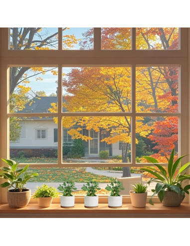 Macetas Cerámicas ZOUTOG para Suculentas 9.1 cm - Paquete de 6