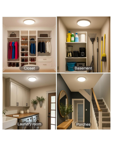 Luz de Techo LED Leetdud 18W con Sensor de Movimiento 9"