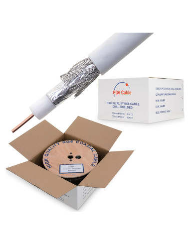 Cable Coaxial RG6 Doble Blindaje 152.4m Cables Direct Online