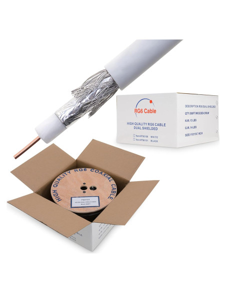 Cable Coaxial RG6 Doble Blindaje 152.4m Cables Direct Online Cable Coaxial RG6 Doble Blindaje 152.4m Cables Direct Online